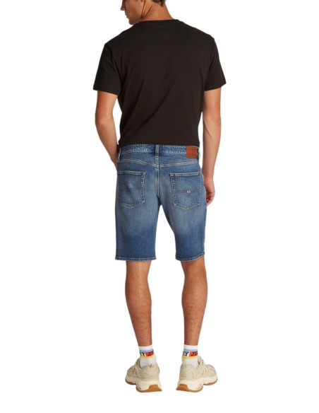 Tommy Hilfiger Jeans bermuda homme bleu azur coton bio