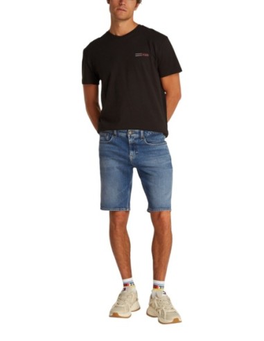 Tommy Hilfiger Jeans bermuda homme bleu azur coton bio