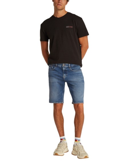 Tommy Hilfiger Jeans bermuda homme bleu azur coton bio