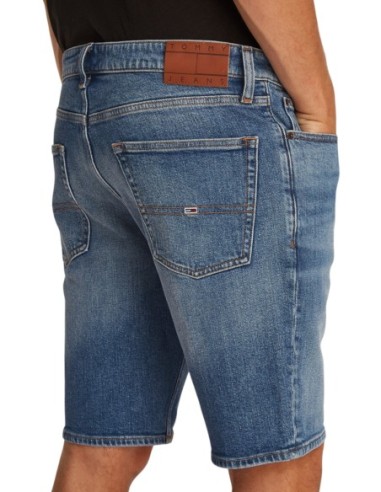 Tommy Hilfiger Jeans bermuda homme bleu azur coton bio
