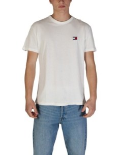 Tommy Hilfiger Jeans t-shirt homme blanc coton bio