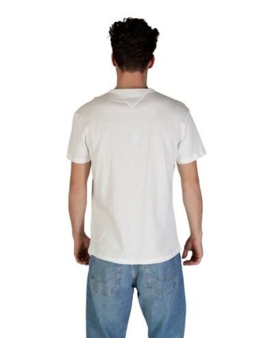 Tommy Hilfiger Jeans t-shirt homme blanc coton bio