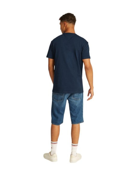 Tommy Hilfiger Jeans t-shirt homme bleu coton bio