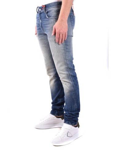 Diesel jean homme bleu effet usé