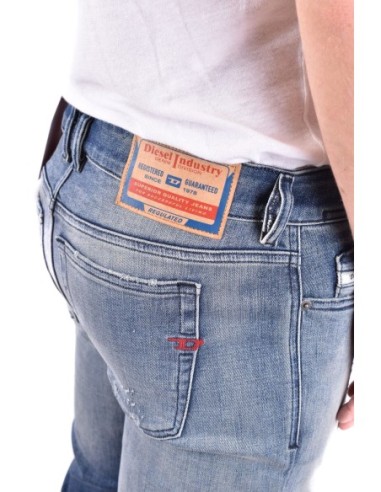 Diesel jean homme bleu effet usé
