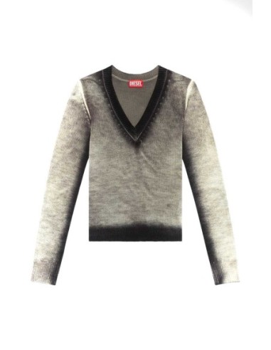 Diesel pull femme gris laine