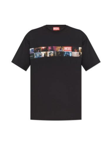 Diesel t-shirt homme noir imprimé