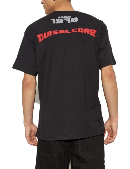 Diesel t-shirt homme noir imprimé