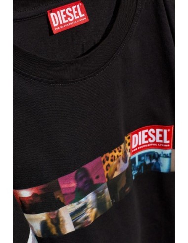 Diesel t-shirt homme noir imprimé