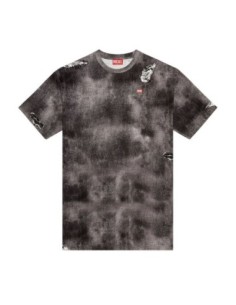 Diesel t-shirt homme noir chiné