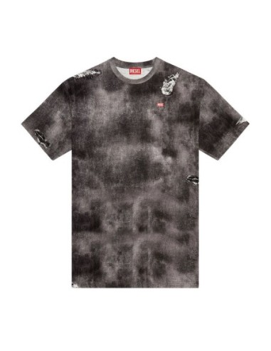 Diesel t-shirt homme noir chiné