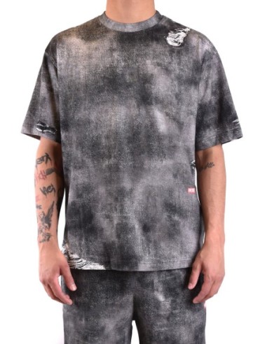 Diesel t-shirt homme noir chiné