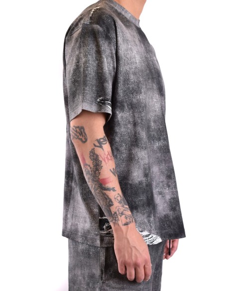 Diesel t-shirt homme noir chiné