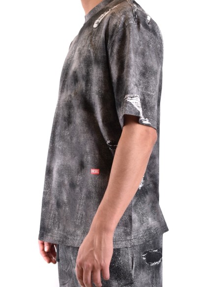 Diesel t-shirt homme noir chiné