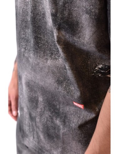 Diesel t-shirt homme noir chiné