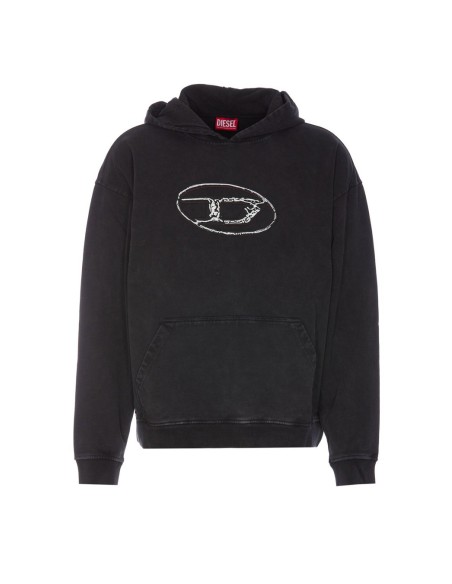 Diesel sweat homme noir capuche