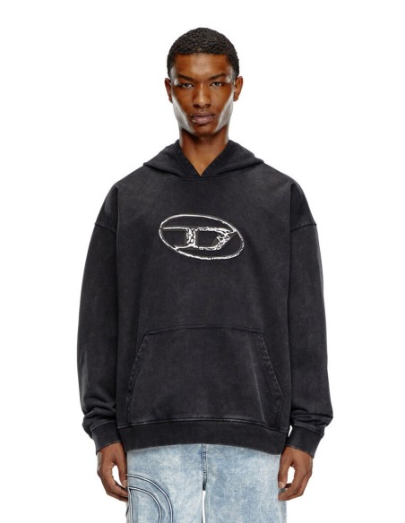 Diesel sweat homme noir capuche