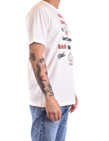 Diesel t-shirt homme blanc imprimé