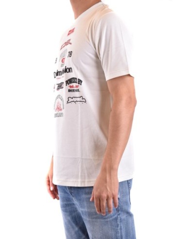 Diesel t-shirt homme blanc imprimé
