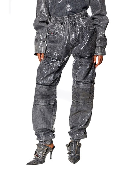 Diesel pantalon femme gris