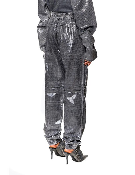 Diesel pantalon femme gris