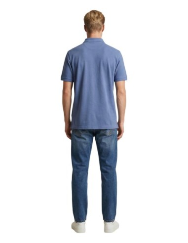 Polo Gant homme bleu azur coton stretch
