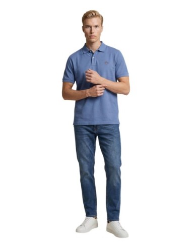 Polo Gant homme bleu azur coton stretch