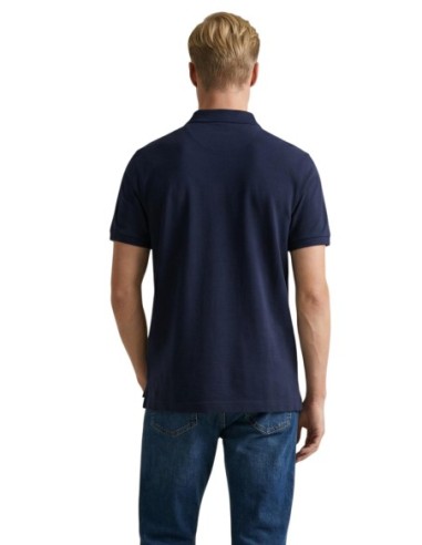 Polo Gant homme bleu en coton stretch