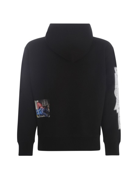 Sweat Diesel noir homme à capuche imprimé