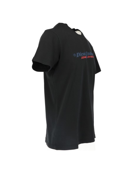 T-shirt Diesel homme noir imprimé coton
