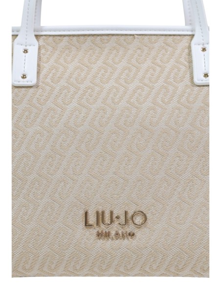 Sac cabas Liu Jo beige imprimé femme