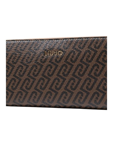 Portefeuille Liu Jo marron femme zip around XL