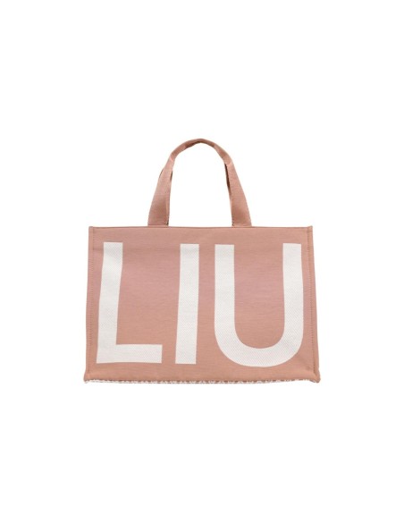 Sac cabas Liu Jo rose femme monogramme