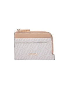 Porte-cartes Liu Jo beige femme zippé