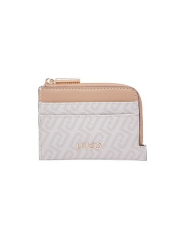 Porte-cartes Liu Jo beige femme zippé