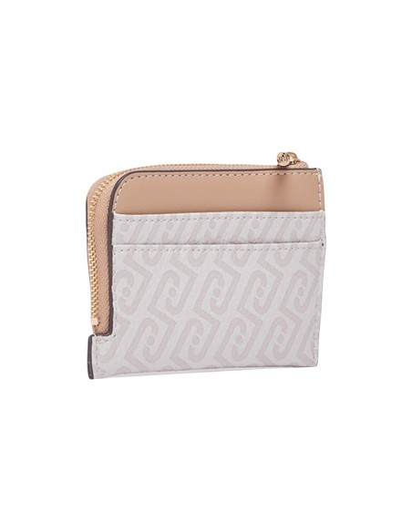 Porte-cartes Liu Jo beige femme zippé