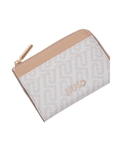 Porte-cartes Liu Jo beige femme zippé