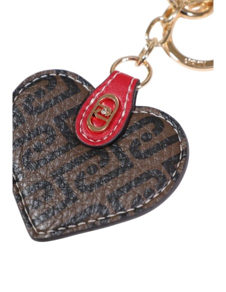 Porte-clés Liu Jo femme marron cœur