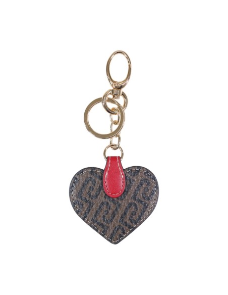 Porte-clés Liu Jo femme marron cœur