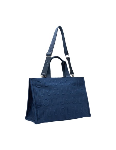 Sac cabas Liu Jo bleu femme logo Bubble