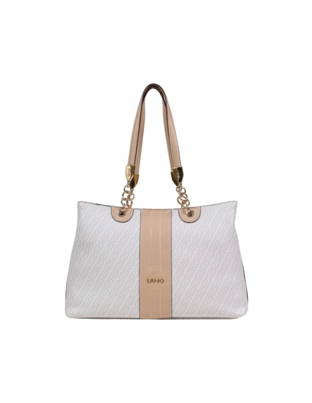 Sac cabas Liu Jo beige femme zippé