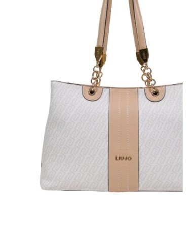 Sac cabas Liu Jo beige femme zippé
