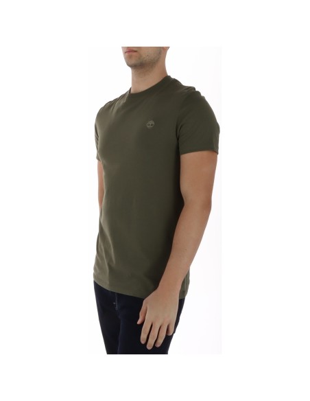 T‑shirt Timberland homme vert en coton