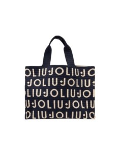 Sac cabas Liu Jo noir logo tricoté