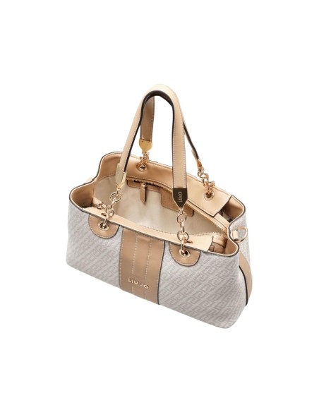 Liu Jo Sac cabas femme S TOTE – Beige imprimé