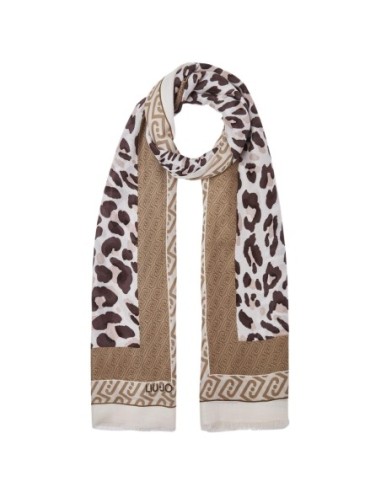 Liu Jo Écharpe femme léopard 180x90 – Beige