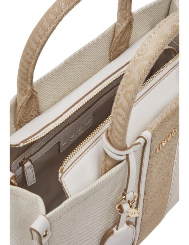 Liu Jo Sac à main femme coton 35x27x13 – Beige