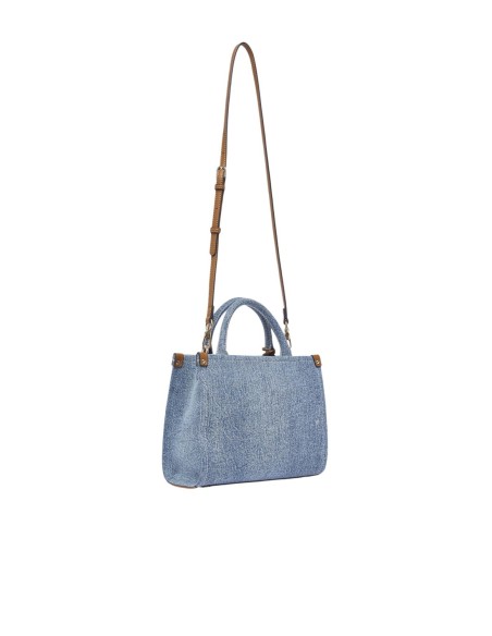 Liu Jo Sac à main femme coton – Bleu azur 25,5x20
