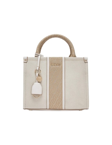 Liu Jo Sac à main femme coton 25x20x12 – Beige