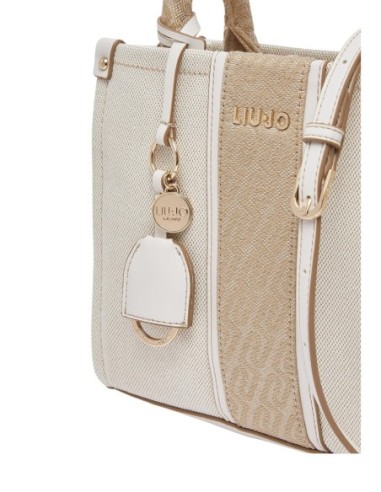 Liu Jo Sac à main femme coton 25x20x12 – Beige
